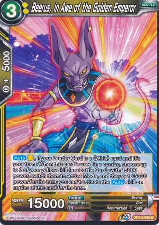 Beerus, in Awe of the Golden Emperor [BT12-098] | Devastation Store