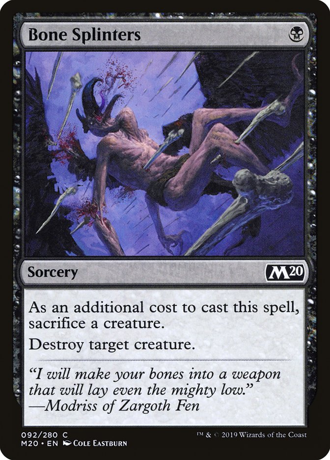 Bone Splinters [Core Set 2020] | Devastation Store