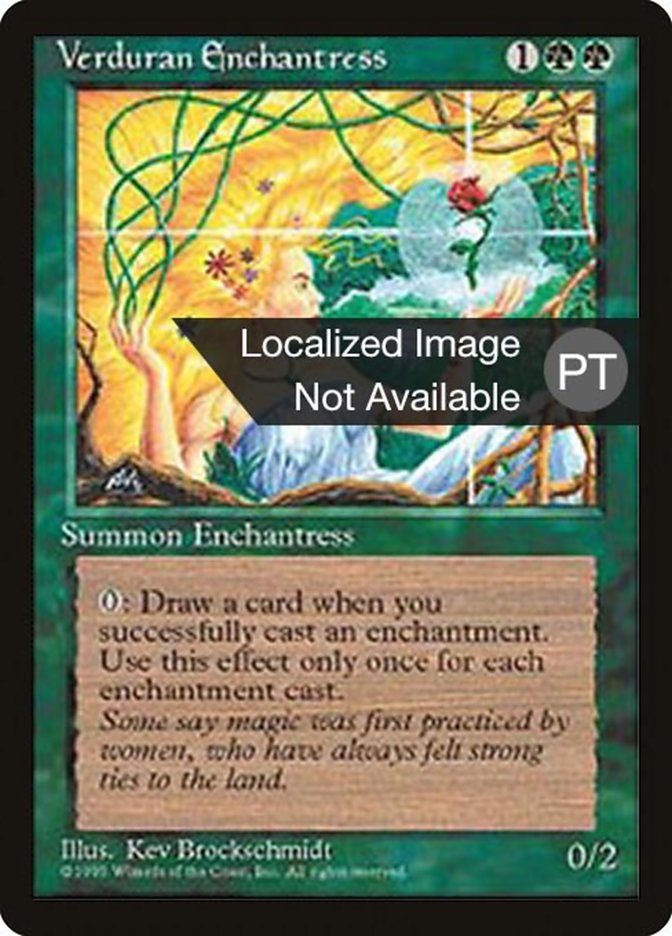 Verduran Enchantress [Fourth Edition (Foreign Black Border)] | Devastation Store
