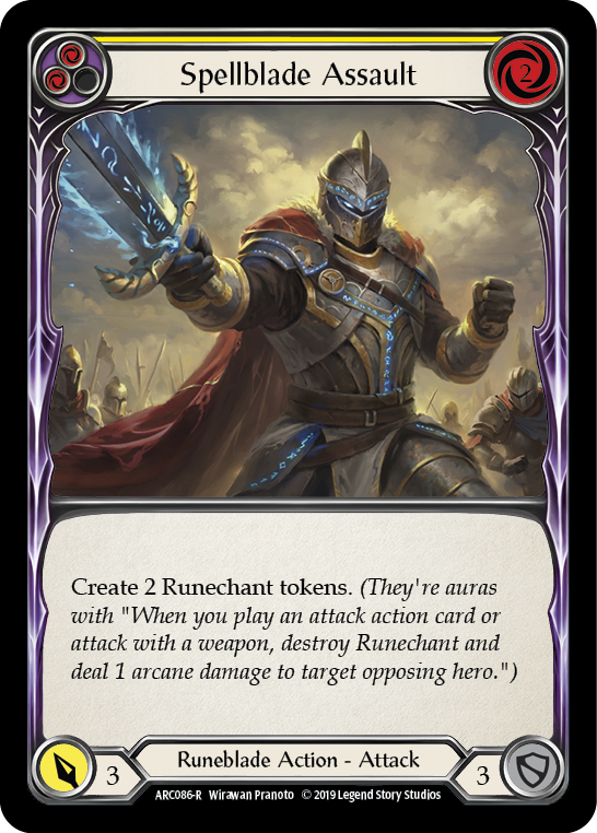 Spellblade Assault (Yellow) [ARC086-R] 1st Edition Normal - Devastation Store | Devastation Store