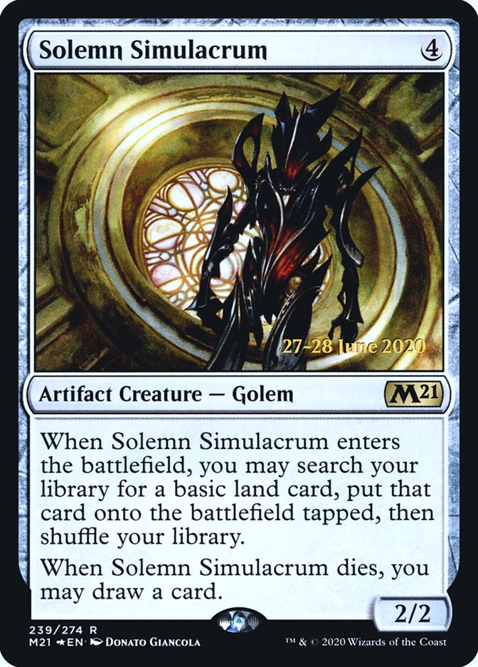 Solemn Simulacrum  [Core Set 2021 Prerelease Promos] | Devastation Store