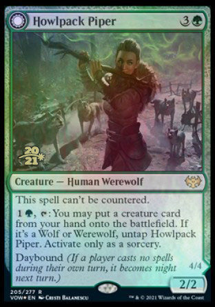 Howlpack Piper // Wildsong Howler [Innistrad: Crimson Vow Prerelease Promos] | Devastation Store