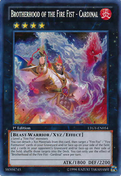 Brotherhood of the Fire Fist - Cardinal [LTGY-EN054] Secret Rare | Devastation Store