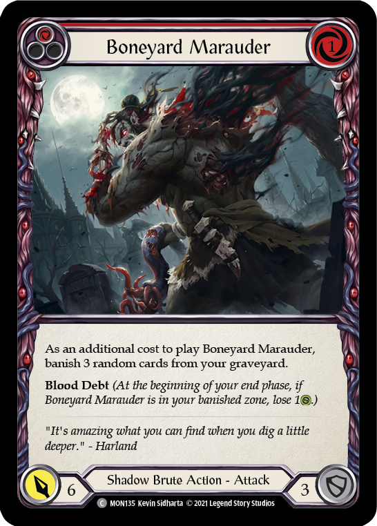 Boneyard Marauder (Red) [MON135] 1st Edition Normal - Devastation Store | Devastation Store
