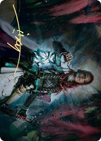 Tergrid, God of Fright Art Card (Gold-Stamped Signature) [Kaldheim: Art Series] | Devastation Store