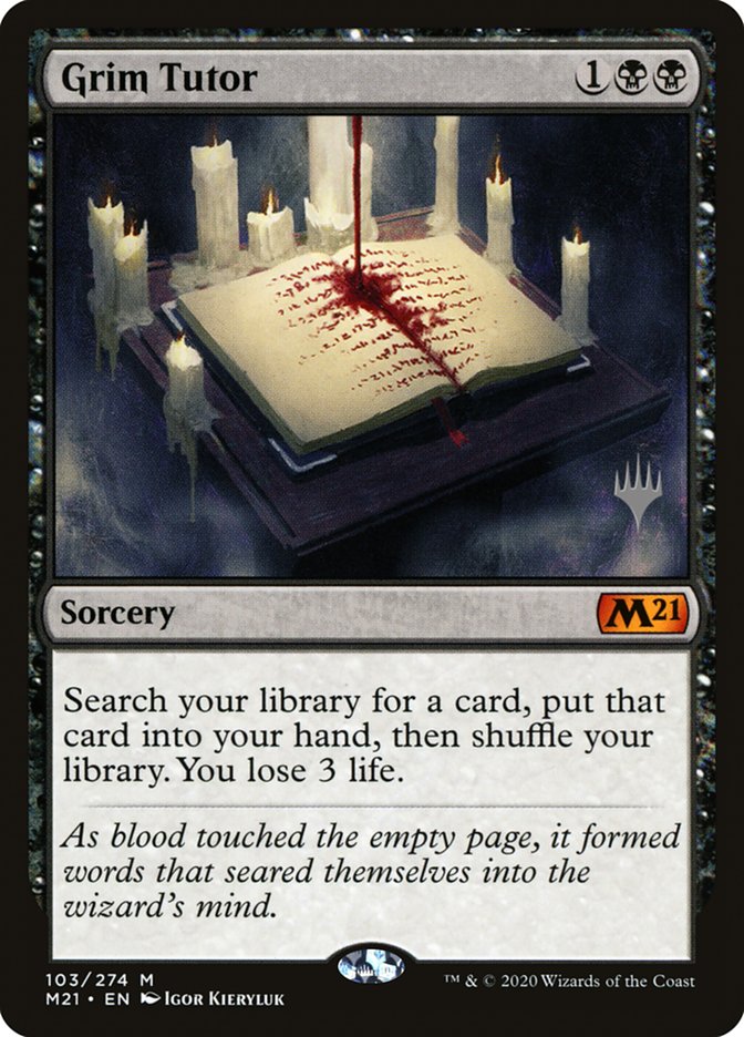 Grim Tutor (Promo Pack) [Core Set 2021 Promos] | Devastation Store