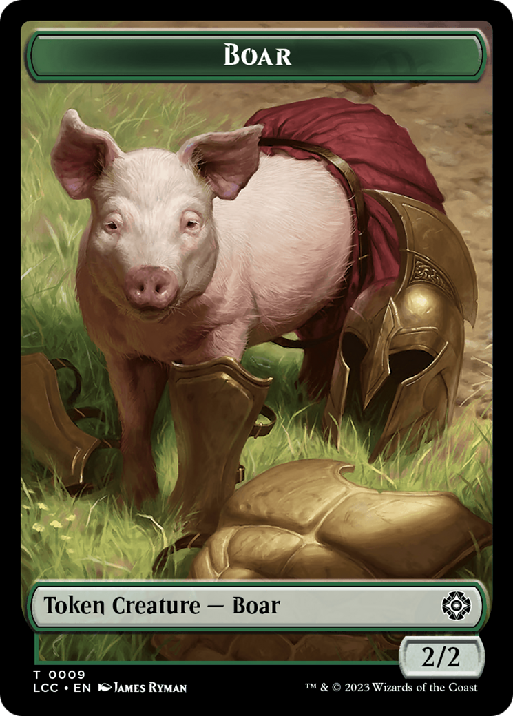 Boar // Merfolk (0005) Double-Sided Token [The Lost Caverns of Ixalan Commander Tokens] | Devastation Store