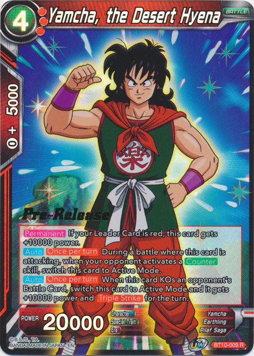 Yamcha, the Desert Hyena (BT10-009) [Rise of the Unison Warrior Prerelease Promos] | Devastation Store