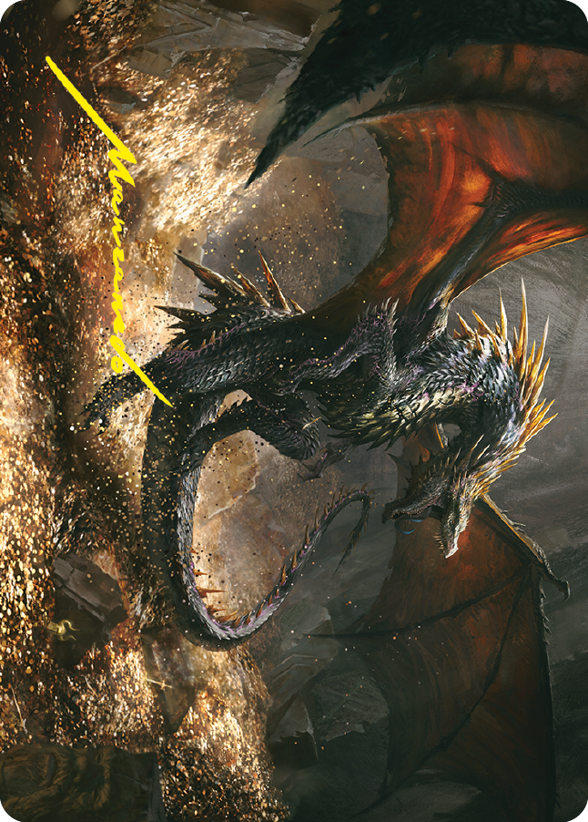 Cavern-Hoard Dragon Art Card (Gold-Stamped Signature) [The Lord of the Rings: Tales of Middle-earth Art Series] | Devastation Store