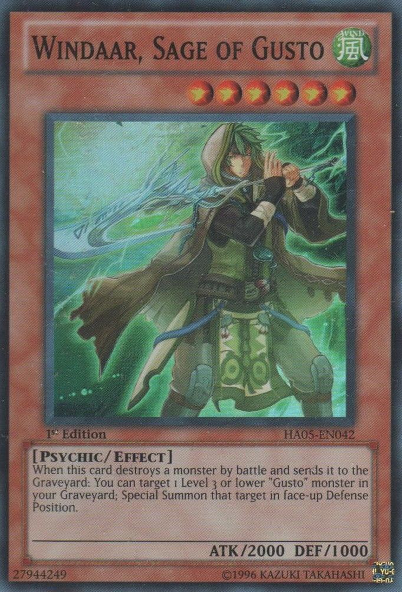 Windaar, Sage of Gusto [HA05-EN042] Super Rare | Devastation Store