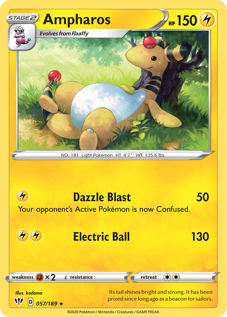 Ampharos (057/189) [Sword & Shield: Darkness Ablaze] | Devastation Store