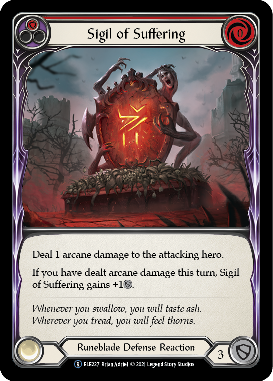 Sigil of Suffering (Red) [U-ELE227] Unlimited Rainbow Foil | Devastation Store