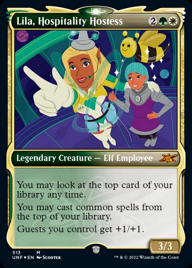 Lila, Hospitality Hostess (Showcase) (Galaxy Foil) [Unfinity] | Devastation Store
