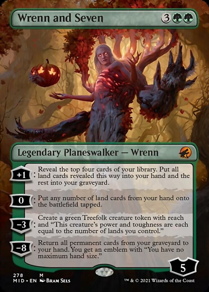 Wrenn and Seven (Borderless) [Innistrad: Midnight Hunt] | Devastation Store