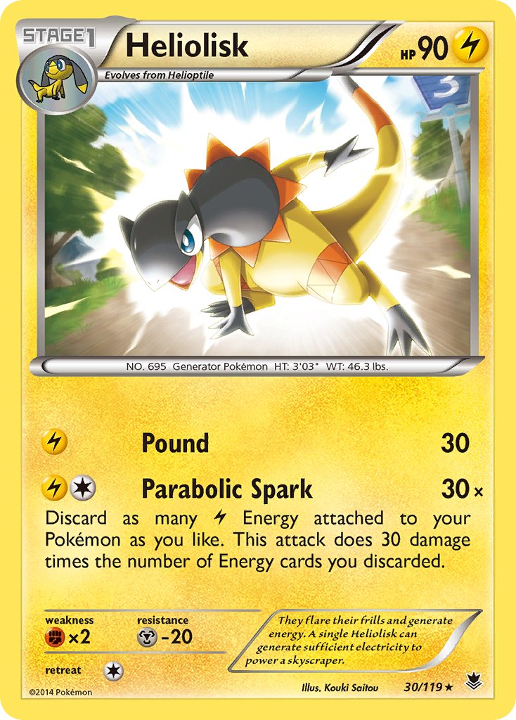 Heliolisk (30/119) (Theme Deck Exclusive) [XY: Phantom Forces] | Devastation Store