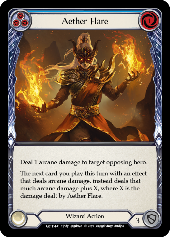 Aether Flare (Blue) [ARC134-C] 1st Edition Normal - Devastation Store | Devastation Store