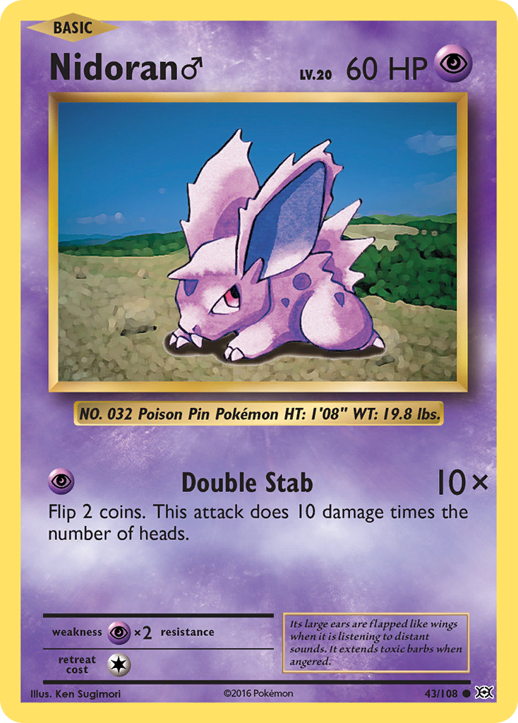 Nidoran (43/108) (Male) [XY: Evolutions] | Devastation Store