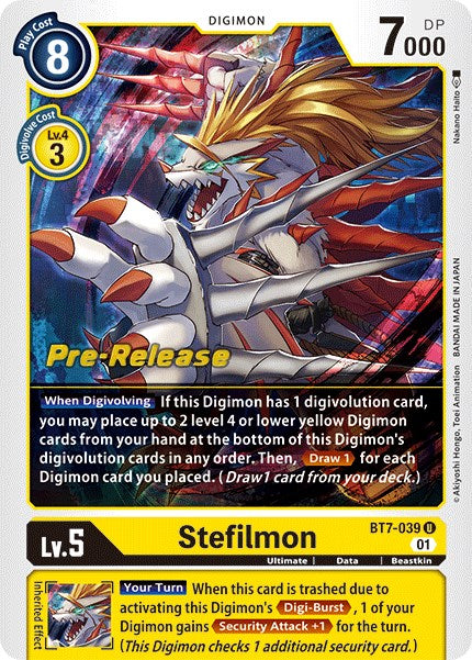 Stefilmon [BT7-039] [Next Adventure Pre-Release Cards] | Devastation Store