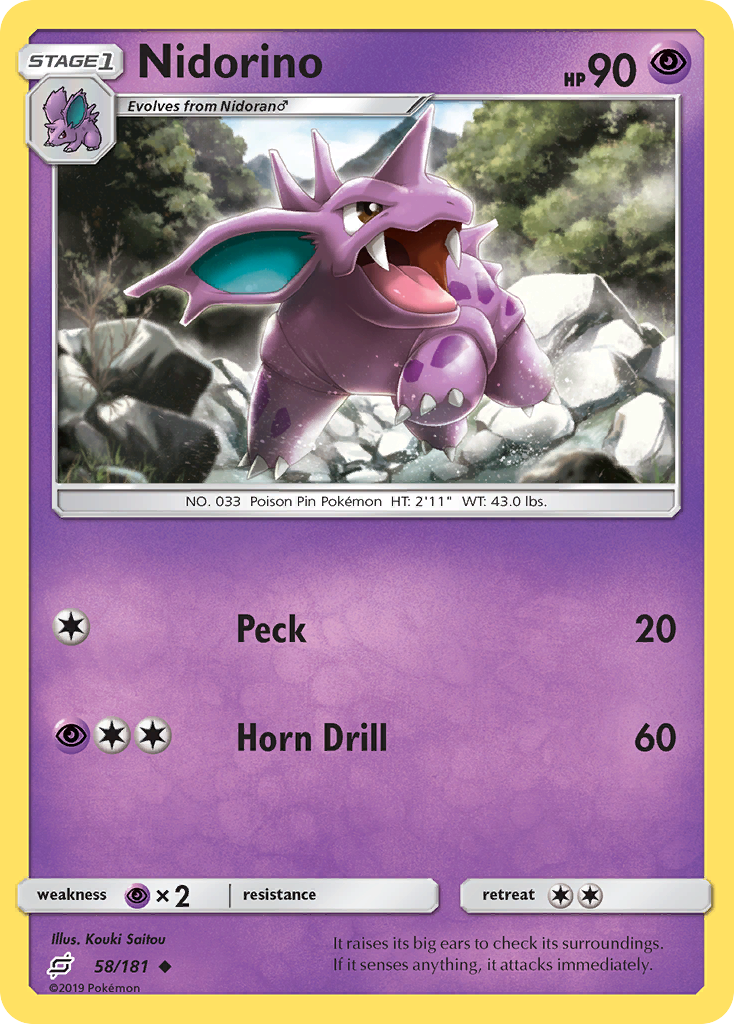 Nidorino (58/181) [Sun & Moon: Team Up] | Devastation Store