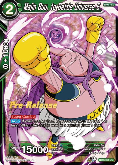 Majin Buu, to Battle Universe 6 (BT16-055) [Realm of the Gods Prerelease Promos] | Devastation Store