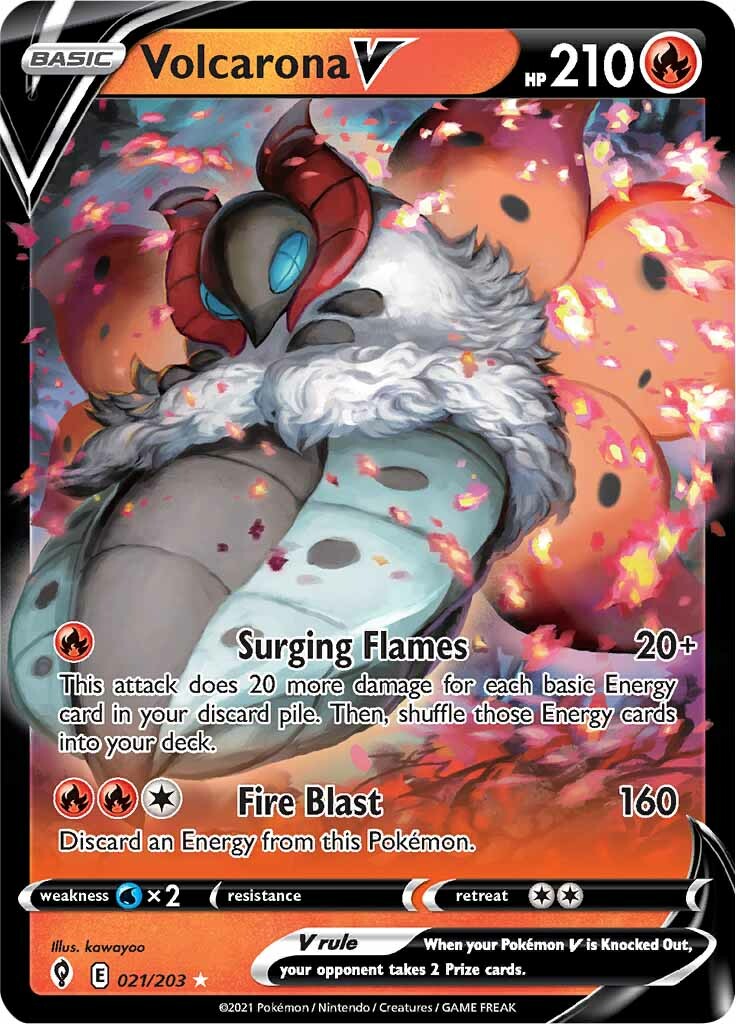 Volcarona V (021/203) [Sword & Shield: Evolving Skies] | Devastation Store