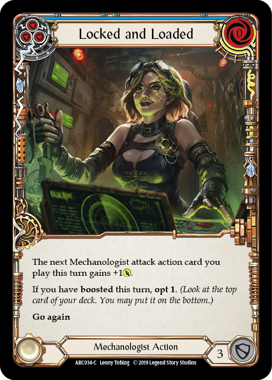 Locked and Loaded (Blue) [ARC034-C] 1st Edition Normal - Devastation Store | Devastation Store