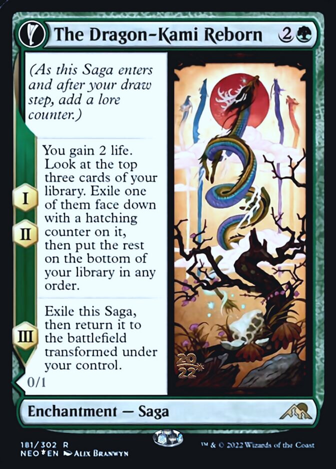 The Dragon-Kami Reborn // Dragon-Kami's Egg [Kamigawa: Neon Dynasty Prerelease Promos] | Devastation Store