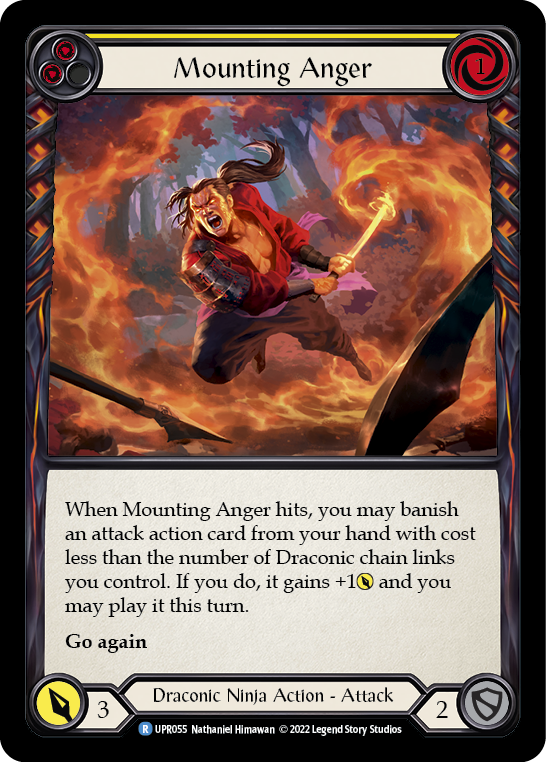 Mounting Anger (Yellow) [UPR055] (Uprising)  Rainbow Foil | Devastation Store