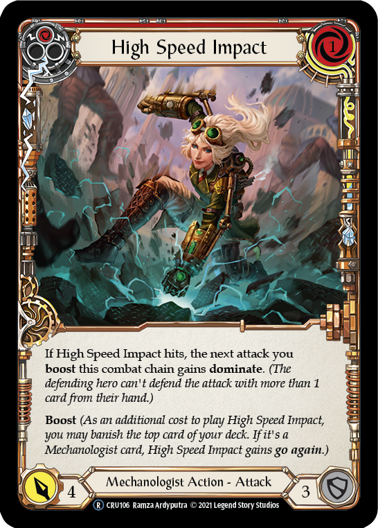 High Speed Impact (Red) (Rainbow Foil) [CRU106-RF] Unlimited Rainbow Foil | Devastation Store
