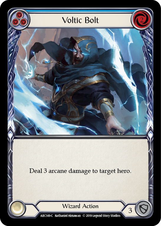 Voltic Bolt (Blue) [ARC149-C] 1st Edition Rainbow Foil - Devastation Store | Devastation Store