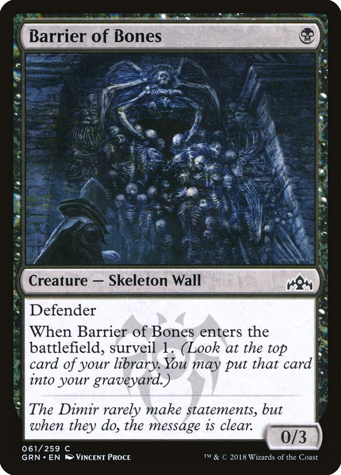 Barrier of Bones [Guilds of Ravnica] - Devastation Store | Devastation Store