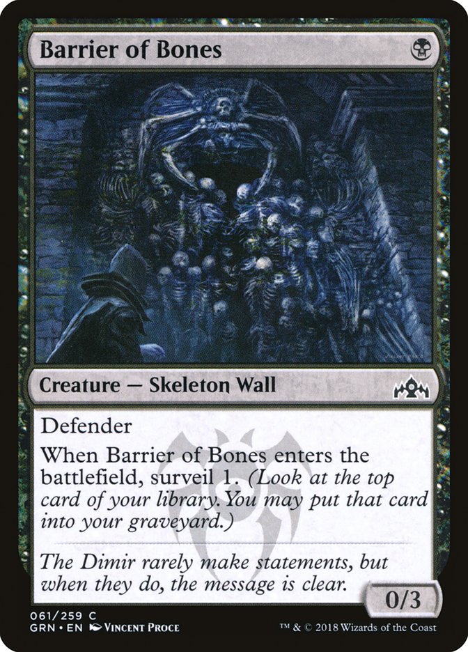 Barrier of Bones [Guilds of Ravnica] - Devastation Store | Devastation Store