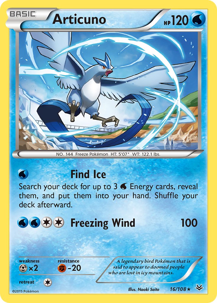 Articuno (16/108) (Theme Deck Exclusive) [XY: Roaring Skies] | Devastation Store