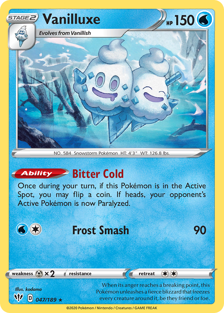 Vanilluxe (047/189) [Sword & Shield: Darkness Ablaze] | Devastation Store