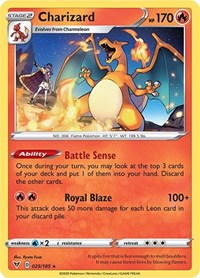 Charizard (025/185) (Cracked Ice Holo) (Theme Deck Exclusive) [Sword & Shield: Vivid Voltage] | Devastation Store