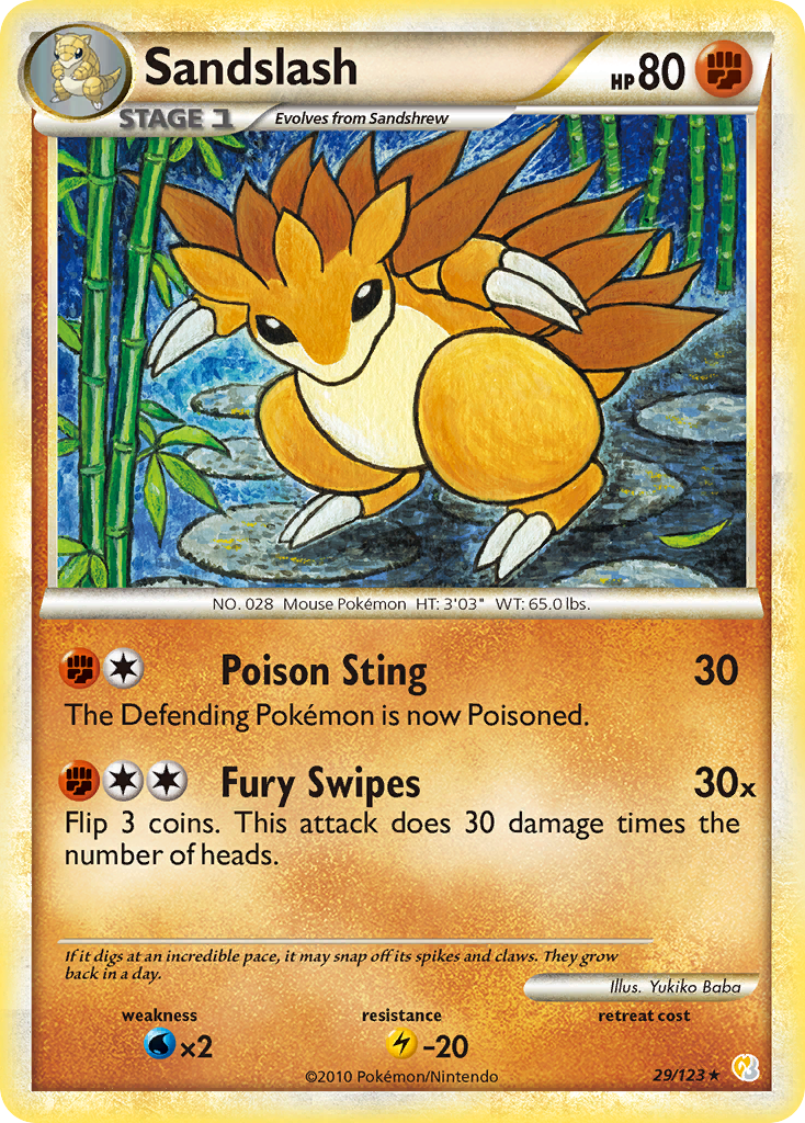 Sandslash (29/123) [HeartGold & SoulSilver: Base Set] | Devastation Store