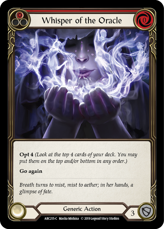 Whisper of the Oracle (Red) [ARC215-C] 1st Edition Normal - Devastation Store | Devastation Store