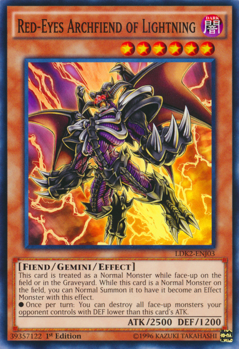 Red-Eyes Archfiend of Lightning [LDK2-ENJ03] Common | Devastation Store