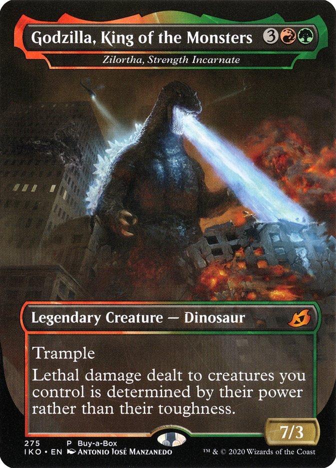 Zilortha, Strength Incarnate - Godzilla, King of the Monsters (Buy-A-Box) [Ikoria: Lair of Behemoths Promos] | Devastation Store