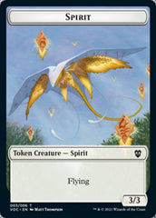 Spirit (003) // Thopter Double-sided Token [Innistrad: Crimson Vow Commander Tokens] | Devastation Store