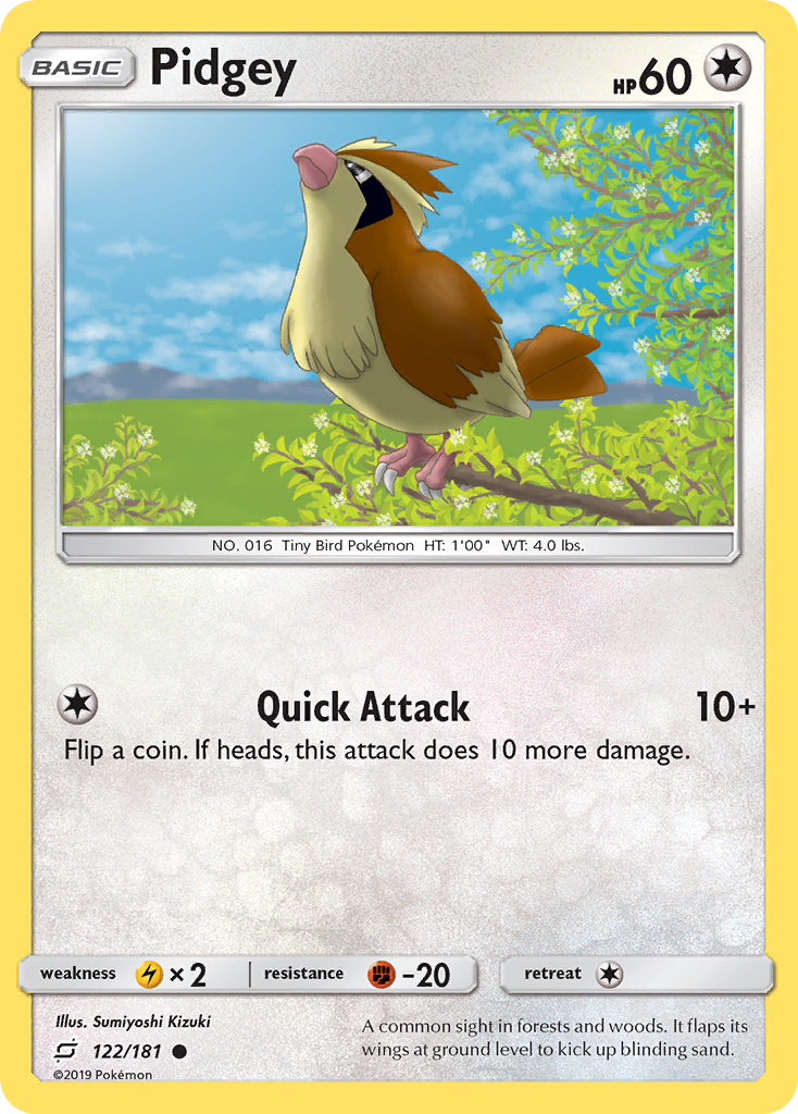 Pidgey (122/181) [Sun & Moon: Team Up] | Devastation Store
