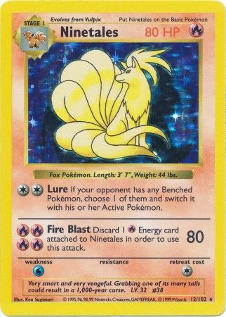 Ninetales (12/102) [Base Set Shadowless Unlimited] | Devastation Store