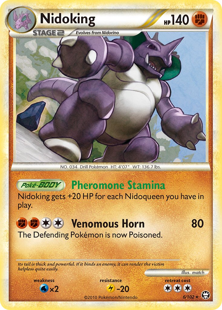 Nidoking (6/102) (Theme Deck Exclusive) [HeartGold & SoulSilver: Triumphant] | Devastation Store