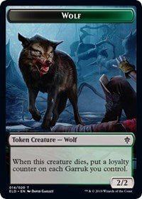 Wolf // Food (15) Double-sided Token [Throne of Eldraine Tokens] | Devastation Store