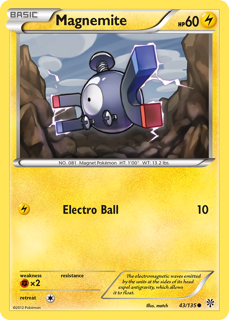Magnemite (43/135) [Black & White: Plasma Storm] | Devastation Store