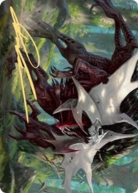 Vorinclex, Monstrous Raider 1 Art Card (Gold-Stamped Signature) [Kaldheim: Art Series] | Devastation Store