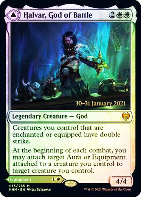 Halvar, God of Battle // Sword of the Realms [Kaldheim Prerelease Promos] | Devastation Store