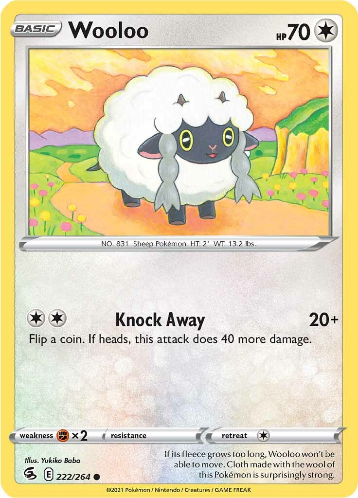 Wooloo (222/264) [Sword & Shield: Fusion Strike] | Devastation Store