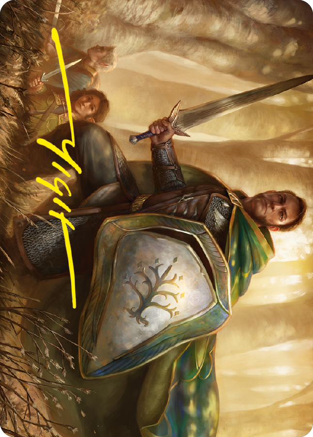 Boromir, Warden of the Tower Art Card (Gold-Stamped Signature) [The Lord of the Rings: Tales of Middle-earth Art Series] | Devastation Store