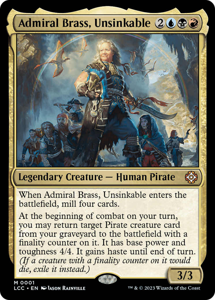 Admiral Brass, Unsinkable (Display Commander) [The Lost Caverns of Ixalan Commander] | Devastation Store